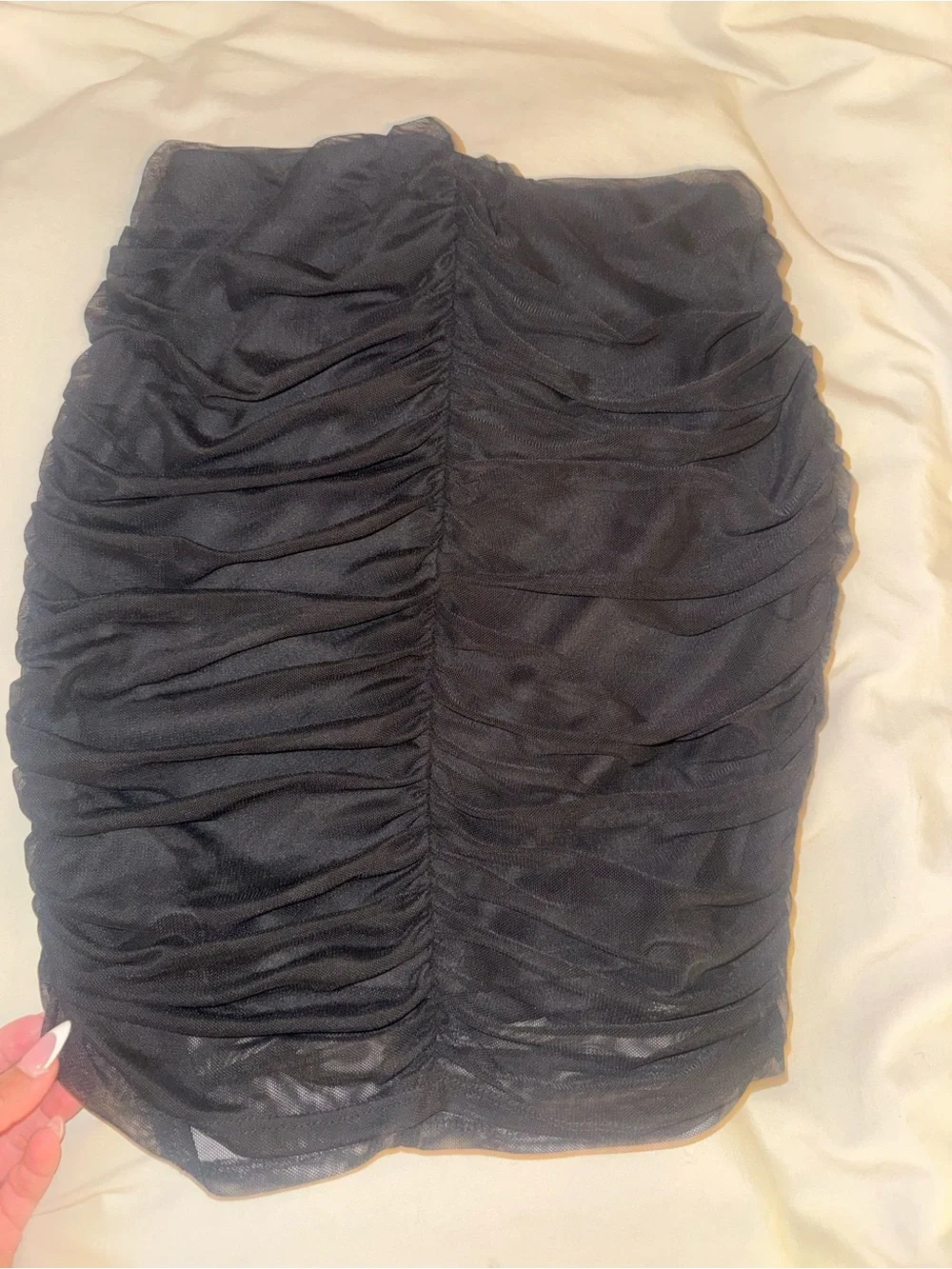Black Ruched Skirt